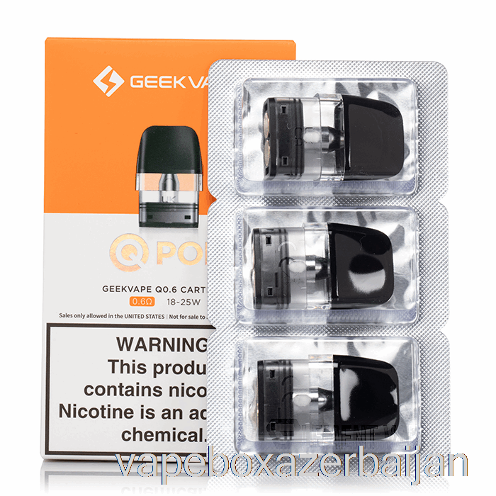 E-Juice Vape Geek Vape Q Replacement Pods 0.6ohm Pods